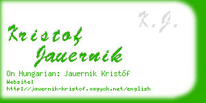 kristof jauernik business card